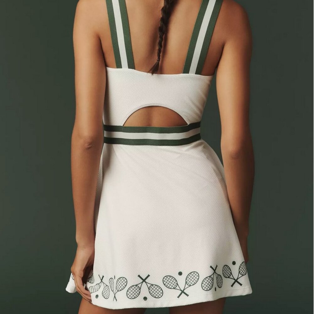 BEACH RIOT miriam tennis mini dress in racquet white NWT - Picture 4 of 4